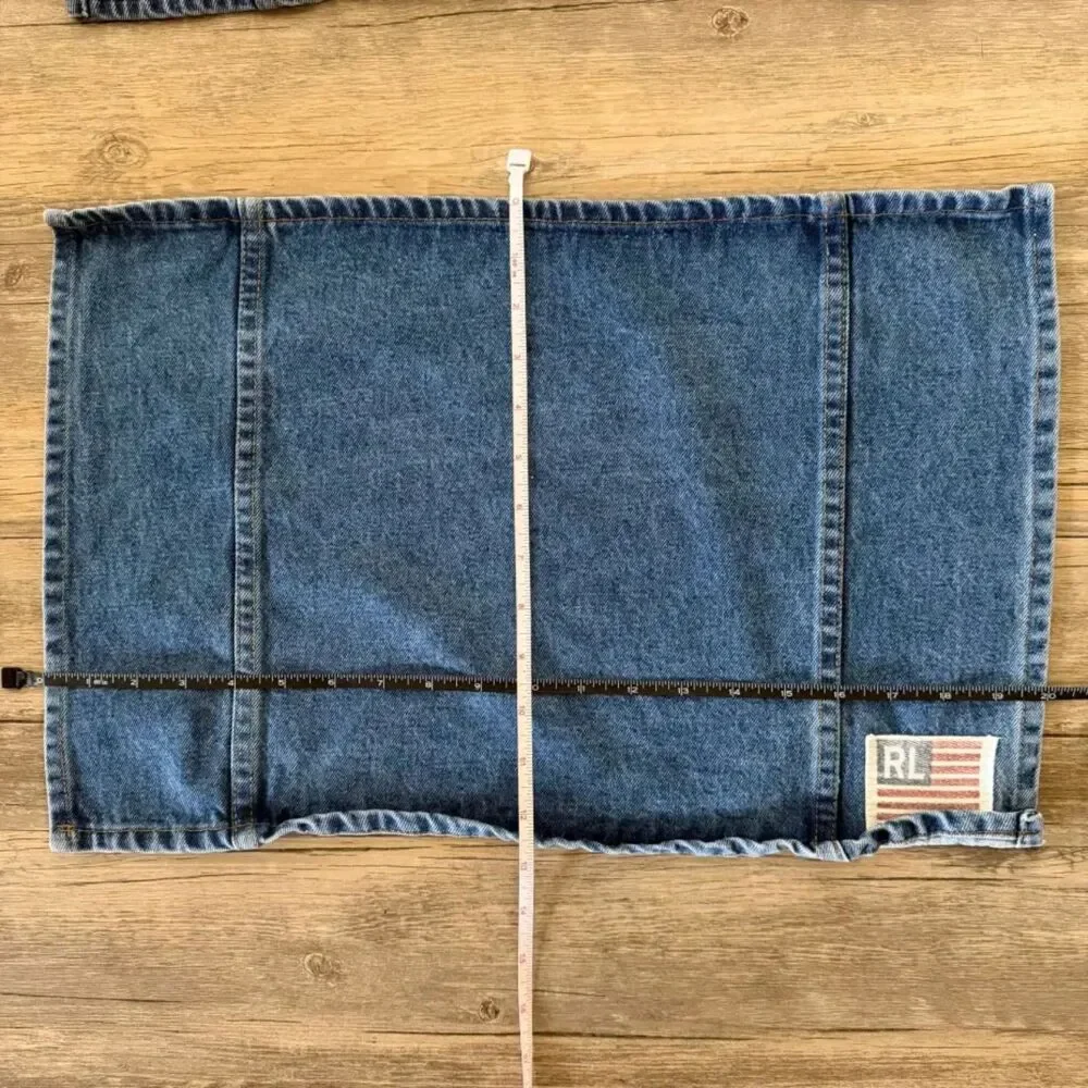 Vintage Polo Ralph Lauren Denim Placemats Set of 2 (13X20)
